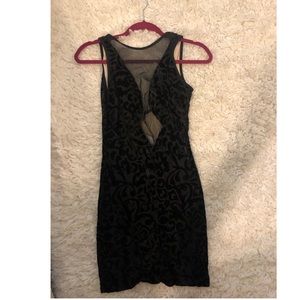 Black velvet dress